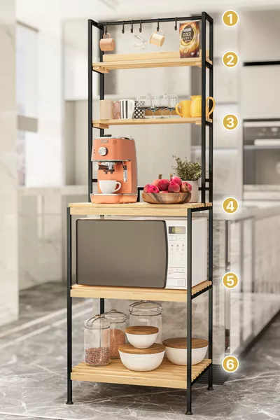 Armoire Polyvalente Cuisine Étagère Pour Micro-ondes Service De Table Présentation Organisateur