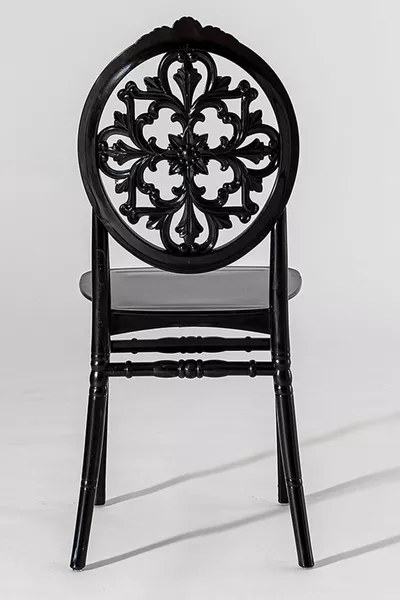 4 Chaises Venus Noires - Chaise de Cuisine / Balcon / Jardin