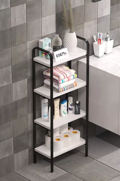 Badkamer Organizer Keukenrek Badkamerkast Multifunctionele Kast 4-laags Metalen Keuken Organizer