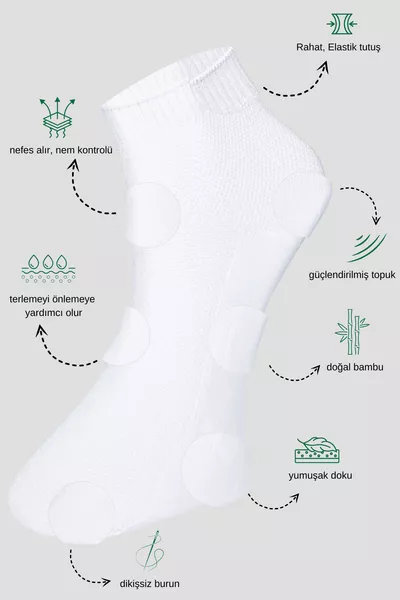 Мужские носки-следки Lacose с тиснёным узором (5 шт.), бесшовные, бамбуковые, с ароматом