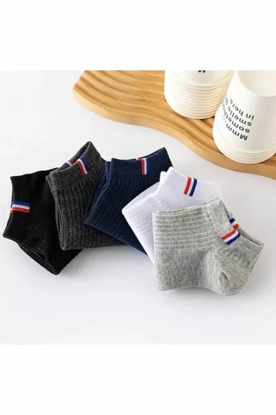 Men's Sports Ankle Socks Set of 5