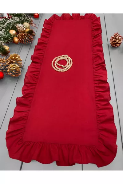 Бегунок из хлопкового полиэстера с рюшами  см