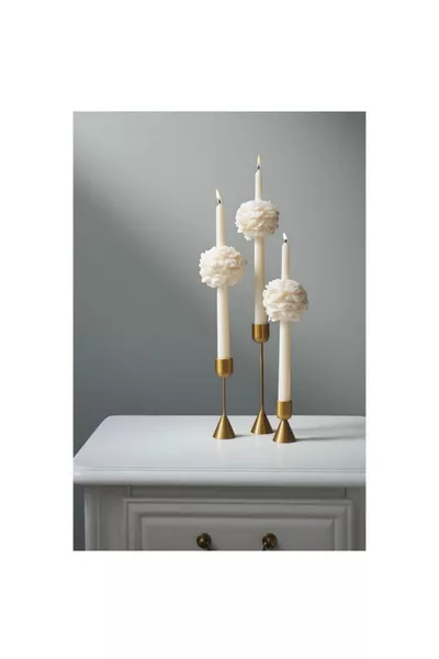 1 Stuk Kandelaarkaars met Rozenmotief, Cadeau, 1 Stuk, Decoratief