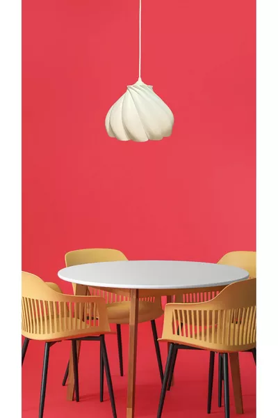 ثريا قرعة مفردة لغرفة النوم، المطبخ، غرفة المعيشة، تصميم أبيض، ثريا معلقة مفردة (بلاستيك)