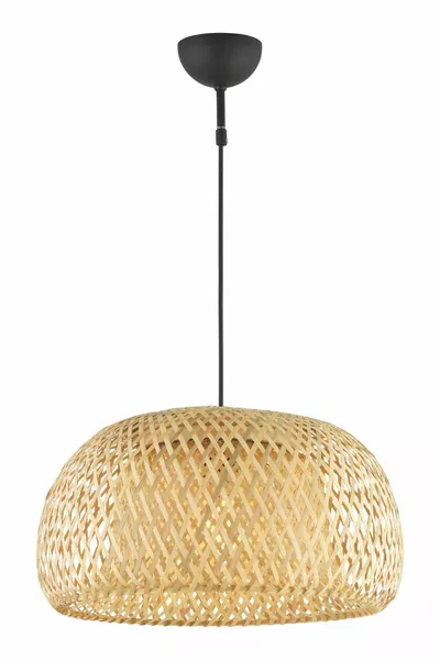 x Briella Lampadario Singolo in Rattan Design Moderno per Soggiorno / Salotto in Paglia Kaki -9