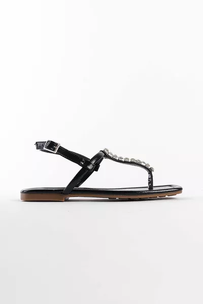 Skin Flip Flop Ремешок на щиколотке Плоский каблук Женские сандалии