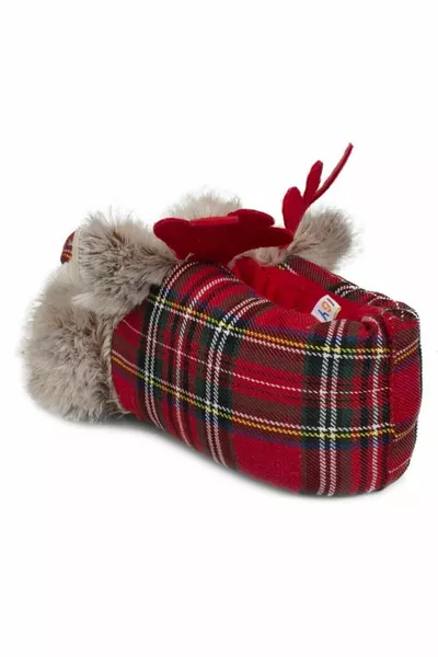 Tw Deer Plaid Red Women's and Men's Panduf 