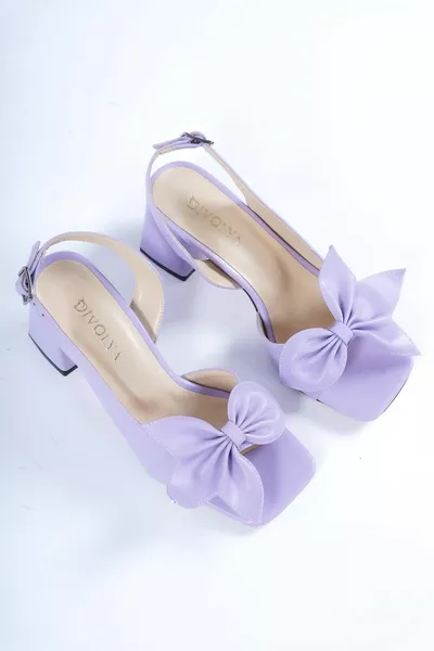 Ribbo Lilac Bow (6CM) Heeled Sandals
