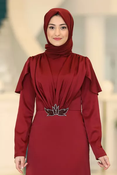 Alisa Satin Hijab Robes de soirée