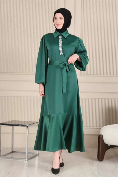 Сатенена рокля Селин