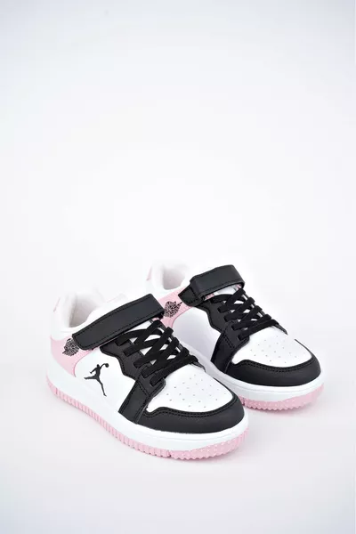 Weiße, pulvergarnierte Kinder-Sneakers