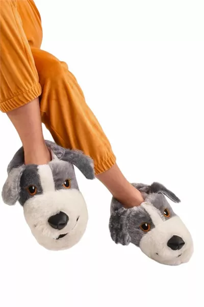 Унисекс сладко куче фигурно нехлъзгаща се и шумоиздаваща основа Home Panduf GREY