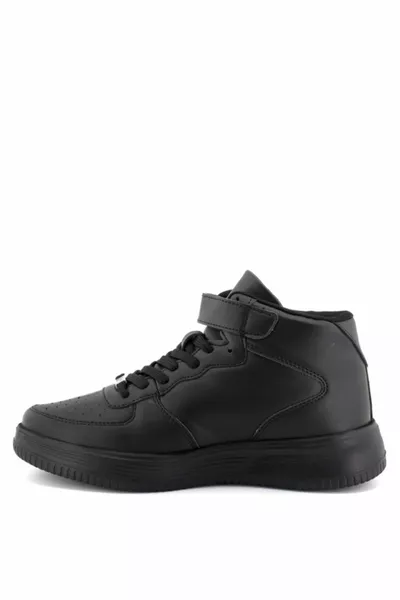 Mp  Femmes Hommes Noir Semelle Épaisse Velcro Panier Randonnée Formation Running Casual Sneakers