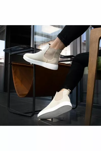  Cone Beige Suede Мужская кожаная обувь