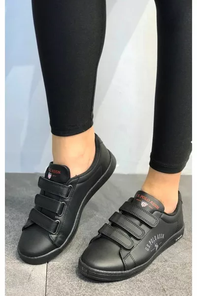 Tsrm Nero - U.S Polo Assn Singer Modello Velcro Sneakers Unisex Nuovo Modello 