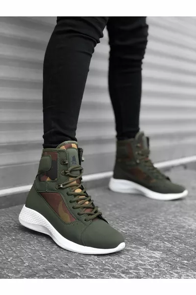 Хаки камуфляж на шнуровке короткие боксеры поли подошва унисекс спортивные почтовые сапоги 