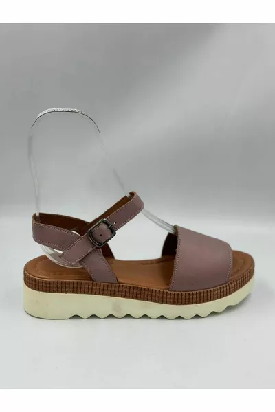 أحذية نسائية صيفية من جلد طبيعي