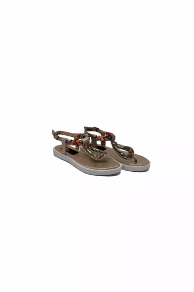 Gouden stenen sandalen voor dames  1