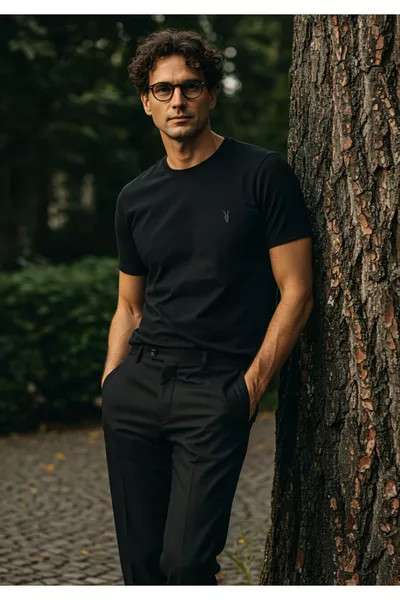 Men's Basic Standard Fit 5-Pack Crew Neck Short Sleeve Non-See-Through T-Shirt