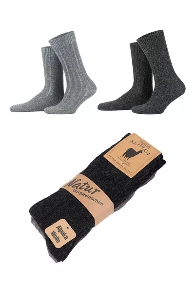 Unisex Alpakawolle Winterkurze Socken  G/a