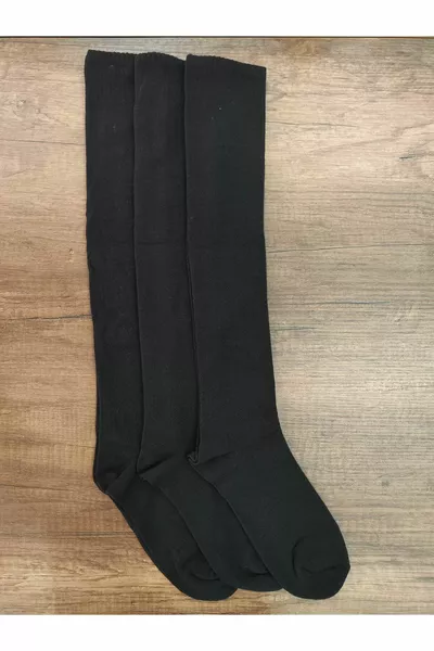 Unisex 3 Paar lange Fußballsocken Hallenplatzsocken aus Baumwolle
