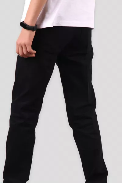 Erkek Çocuk Keten Pantolon , Siyah