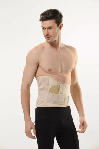 Ceinture lombaire orthopédique avec baleines de soutien, couleur chair (unisexe)