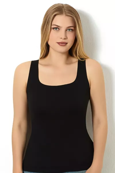 قميص داخلي بسوستة عريضة من الجهتين ومزدوج الأمام 