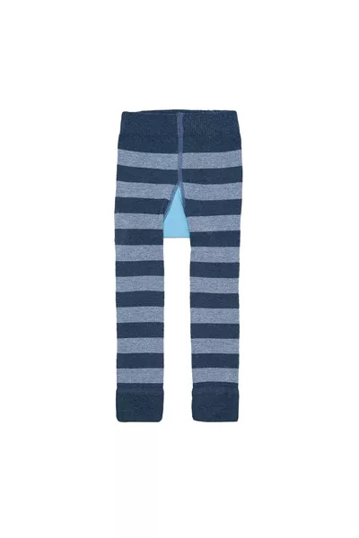 Baby-Strickleggings & Unterhemd mit gepunktetem Streifen- und Ziegenmuster