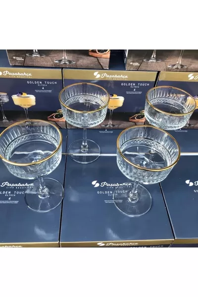 Elysia Gold Kelch mit Goldverzierung 4 Stück  Elysia Gold