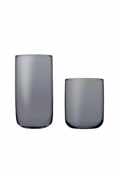  Иконична сива стъклена чаша за напитки,  броя