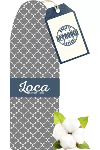 % Cotton Ironing Board Cover (*cm) Special Non-Flammable Non-Stick Surface with 5mm Sponge - America Pattern