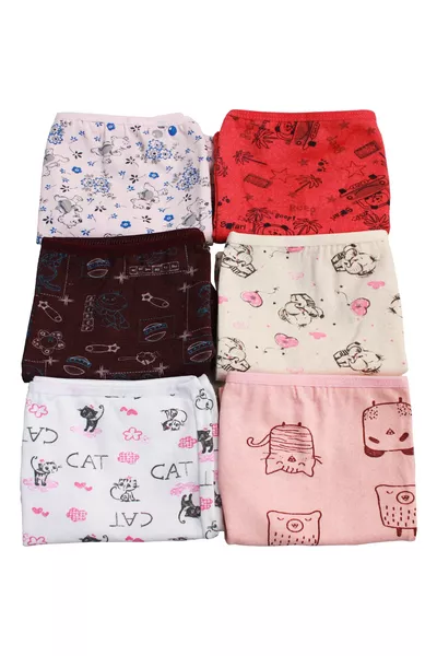 er Pack Gemusterte Economische Mädchenunterhosen
