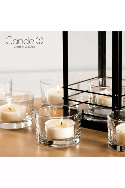 شمعة تي لايت - بيضاء صغيرة دائرية للسطح والطاولة  قطع