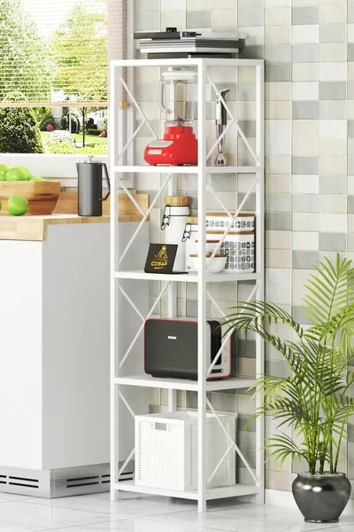 Металлическая кухонная полка, шкаф для принадлежностей, 5 полок, полка для микроволновки, многофункциональный шкаф,  см BXB