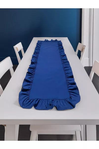 Home Katoen Polyester Ruffled Loper  cm