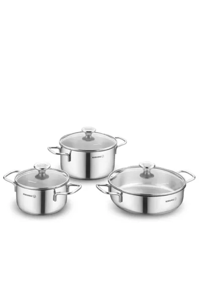 Alia 6 Parça Çelik Tencere Takımı 