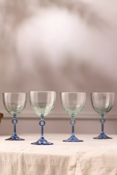 Ensemble de 4 verres à eau Elite Bleu  cc