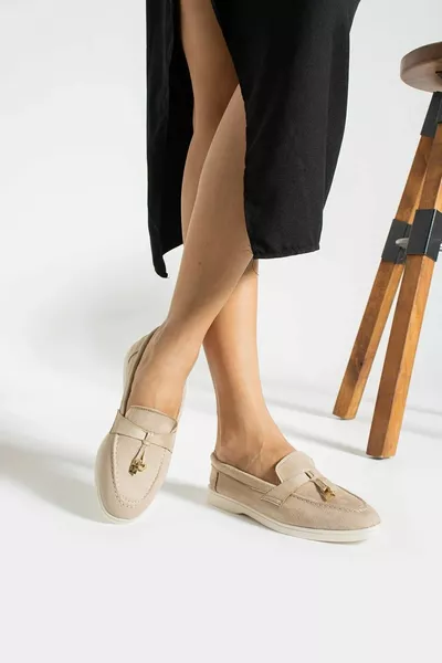 Suede Women's Loafer Shoes