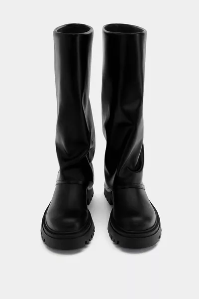 طماق مسطحة بمظهر مجعد