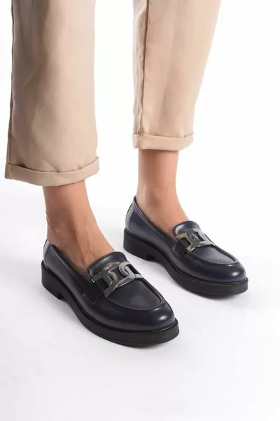 DAMEN LOAFER SCHUHE AUS VEGANEM LEDER MIT SCHNALLE