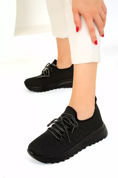 Baskets Femme Noir-Noir 