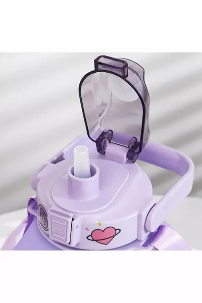 1.5 ml Pink Motivational Water Flask Student Water Bottle Drinker 1.5 ml Tritan BPA Free Drinker