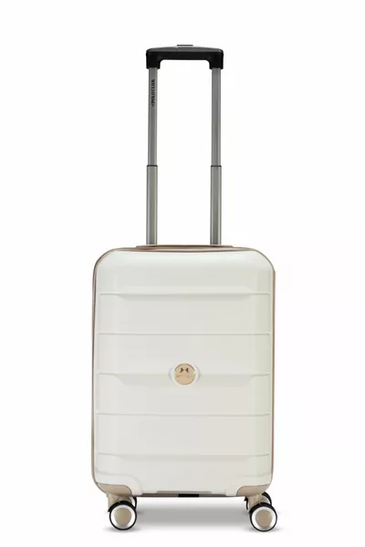 My-pp Размер на кабината Малък полипропилен Супер гъвкав нечуплив куфар на колела BONE CHAMPAGNE