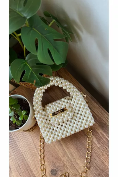 Перлена чанта, мини чанта от серия Sandora Bag, чанта през рамо, дамска чанта