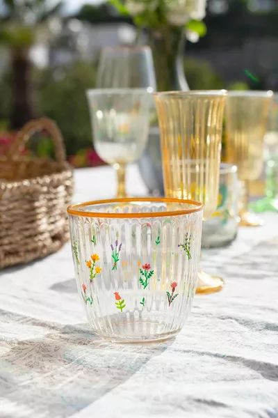 Botanical 4-Piece Water Glass Set  Cc