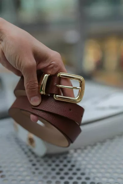 Gold Plated Blackproof Women's Pants Belt, Jacket Belt, Dress Belt, Shirt Belt