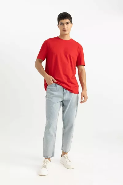 جديد عادي صالح طاقم الرقبة كم قصير  ٪ القطن الأساسية تي شيرت sp