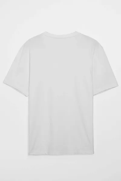Solo Men's Single Jersey % Organic Cotton Thick Textured Comfort Fit White T-shirt
