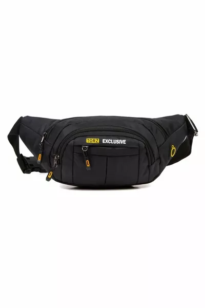 Sac banane pour hommes Sac à bandoulière en tissu imperméable à l’eau avec sortie casque